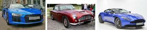 Audi R8 Aston Martin DB5 DB11